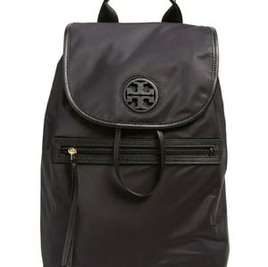 Tory burch nylon black backpack